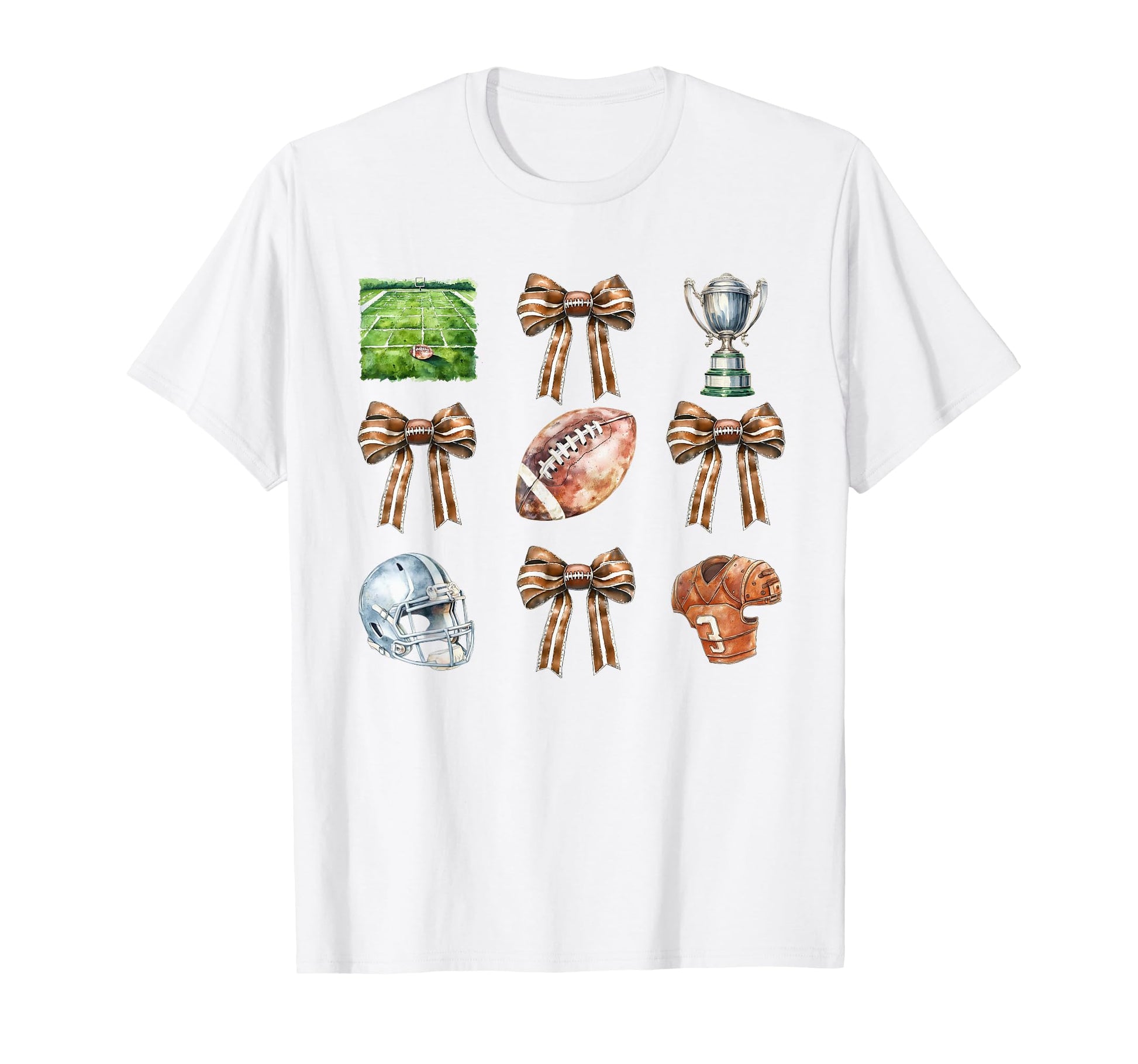 Coquette Football Bow Game Days T-Shirt - Graphic Print for Adults - T-Shirt, Sweatshirt, Hoodie
