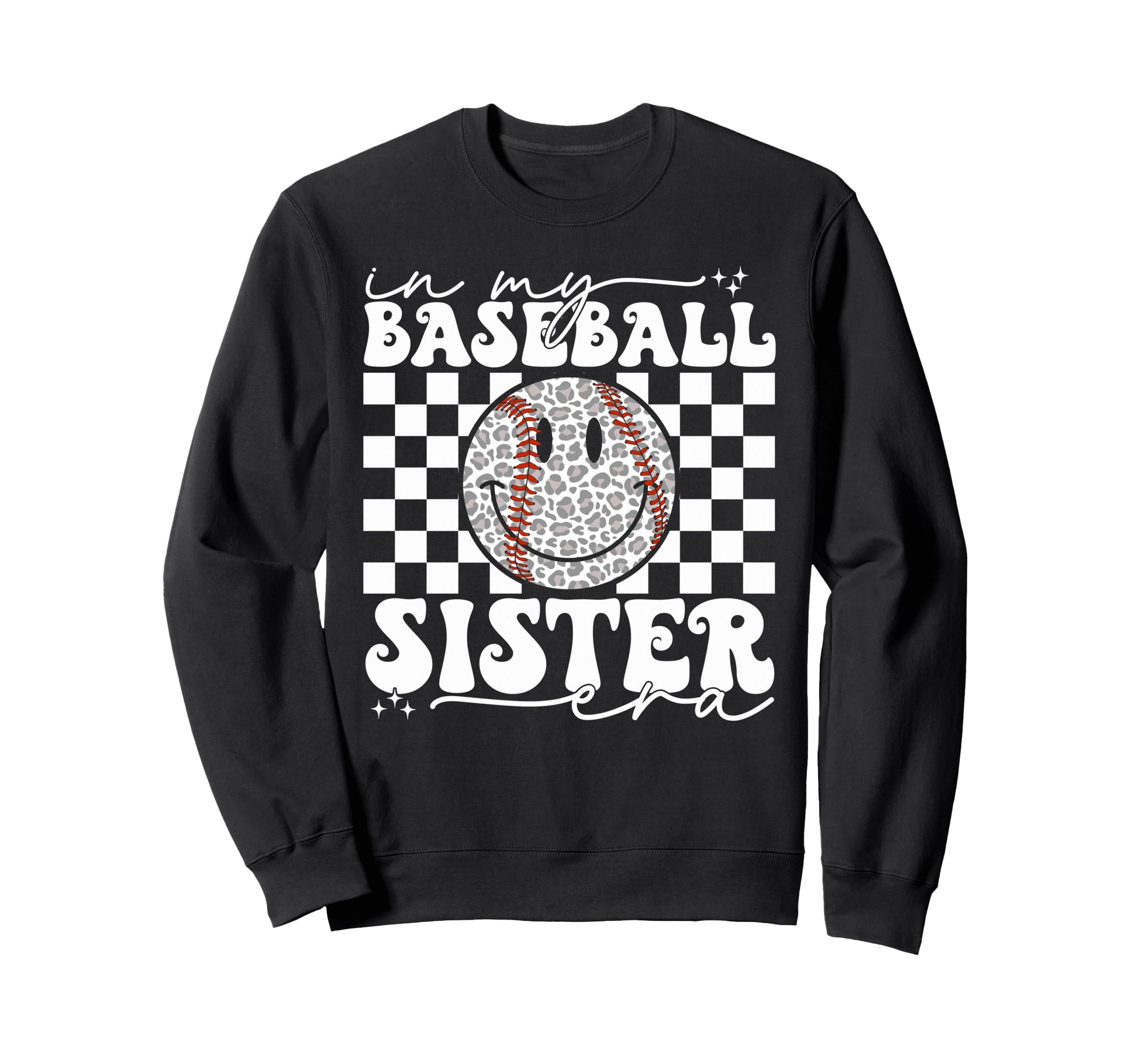 My Baseball Sister Era Leopard Sweatshirt - Custom Art Print Men Women - T-Shirt, Sweatshirt, Hoodie