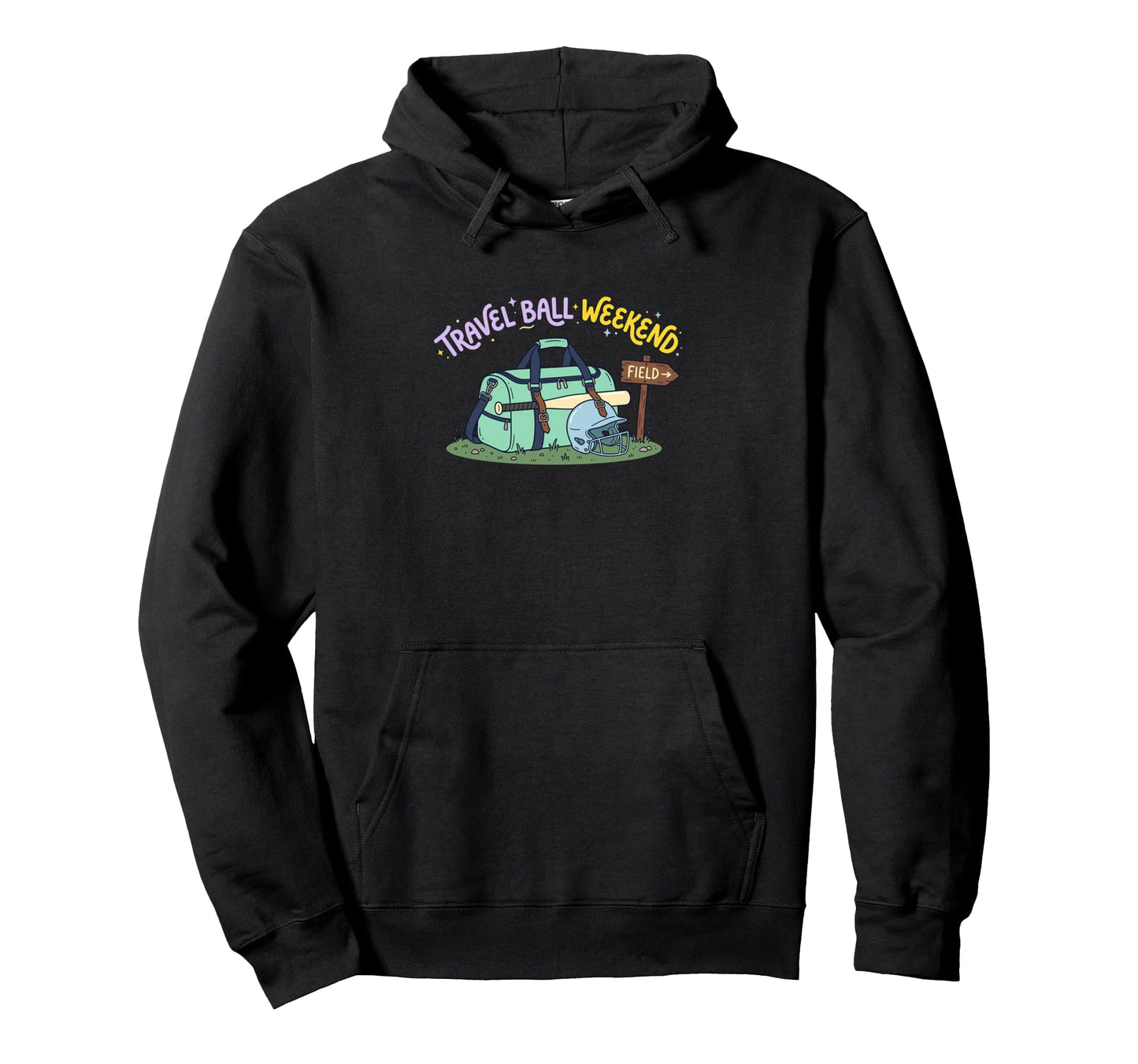 Travel Softball Mom Weekend Field Hoodie - Unique Graphic for Adults - T-Shirt, Sweatshirt, Hoodie