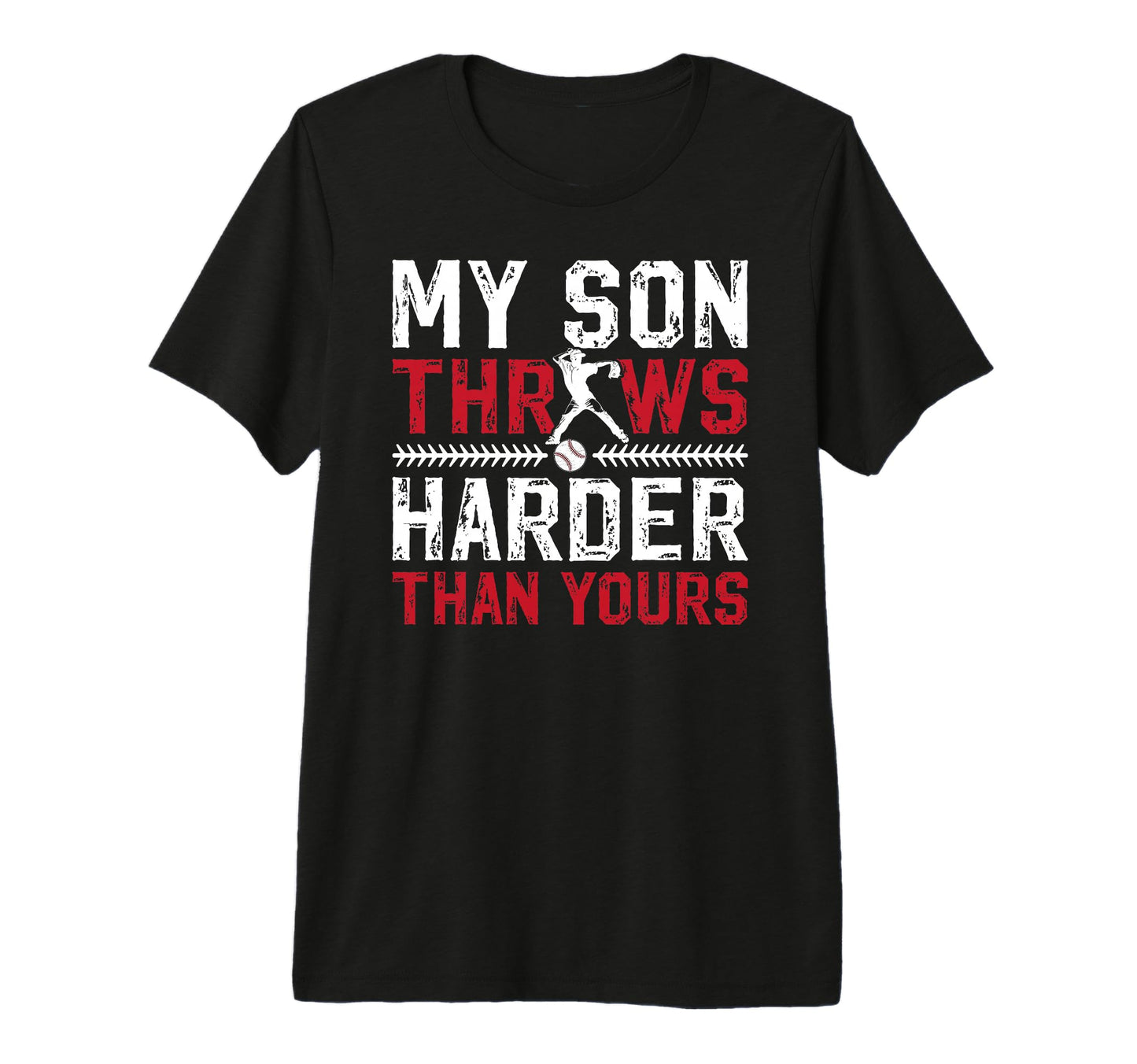 Mens Proud Baseball Pitcher Dad T-Shirt - Novelty Apparel Men Women - T-Shirt, Sweatshirt, Hoodie