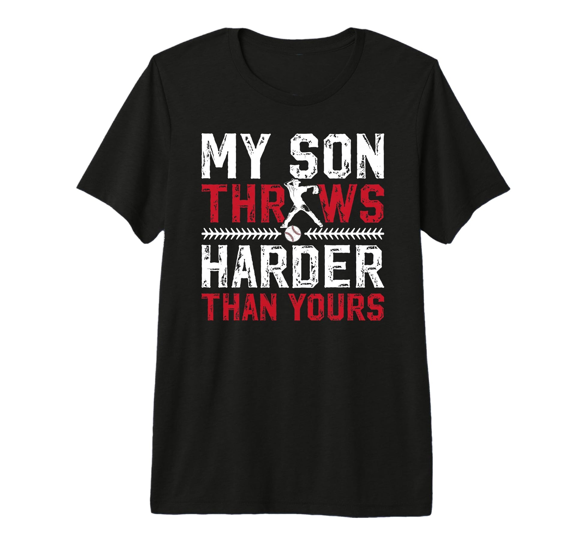 Mens Proud Baseball Pitcher Dad T-Shirt - Novelty Apparel Men Women - T-Shirt, Sweatshirt, Hoodie