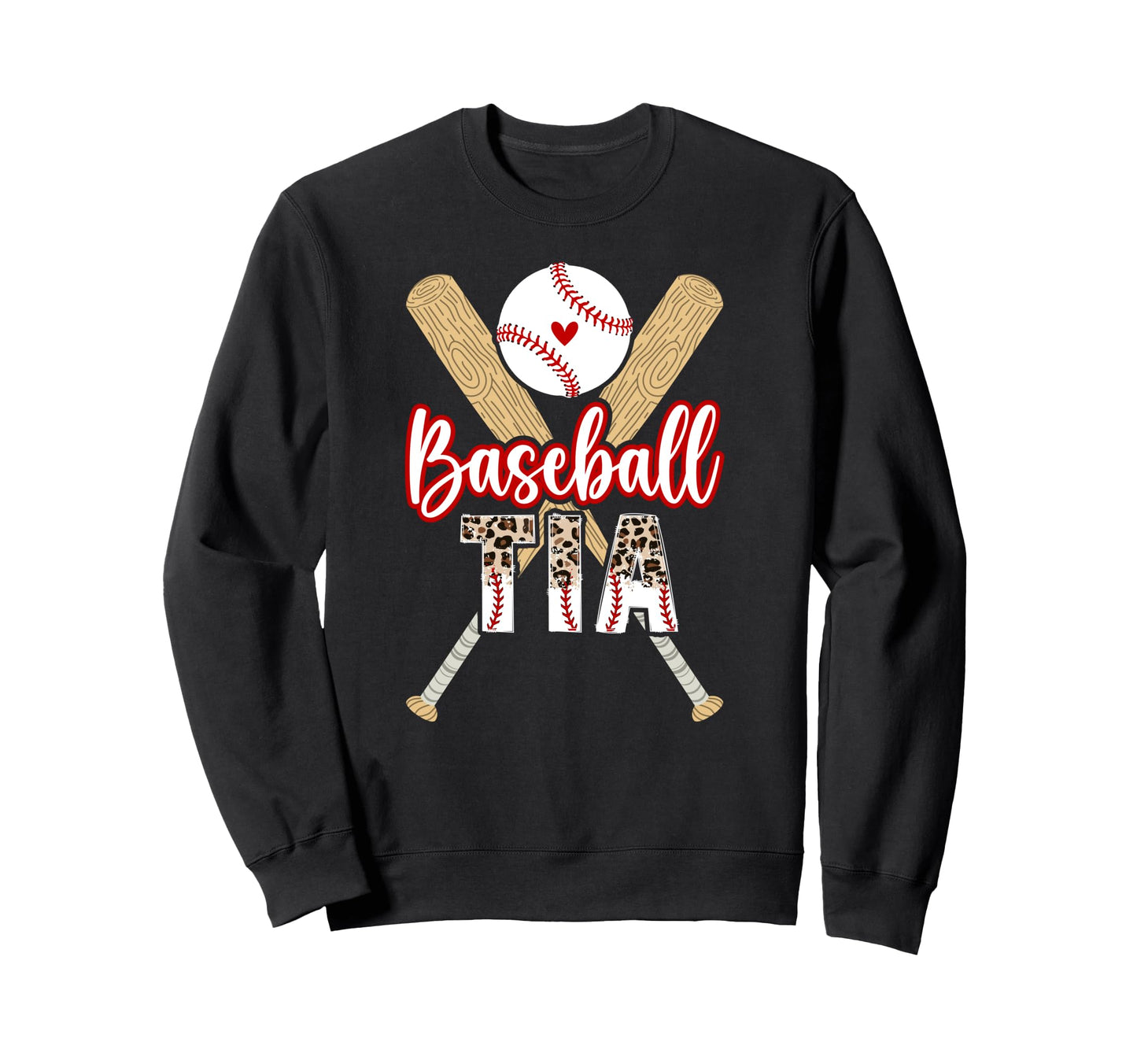 Baseball Tia Leopard Tia Sweatshirt - Aesthetic Graphic for Adults - T-Shirt, Sweatshirt, Hoodie