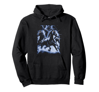 Horse Lightning 80S 90S Western Grunge Hoodie - Custom Art Print Men Women - T-Shirt, Sweatshirt, Hoodie