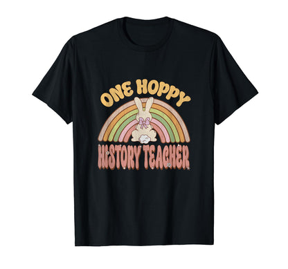 One Hoppy History Teacher Bunny T-Shirt - Custom Art Print for Adults - T-Shirt, Sweatshirt, Hoodie