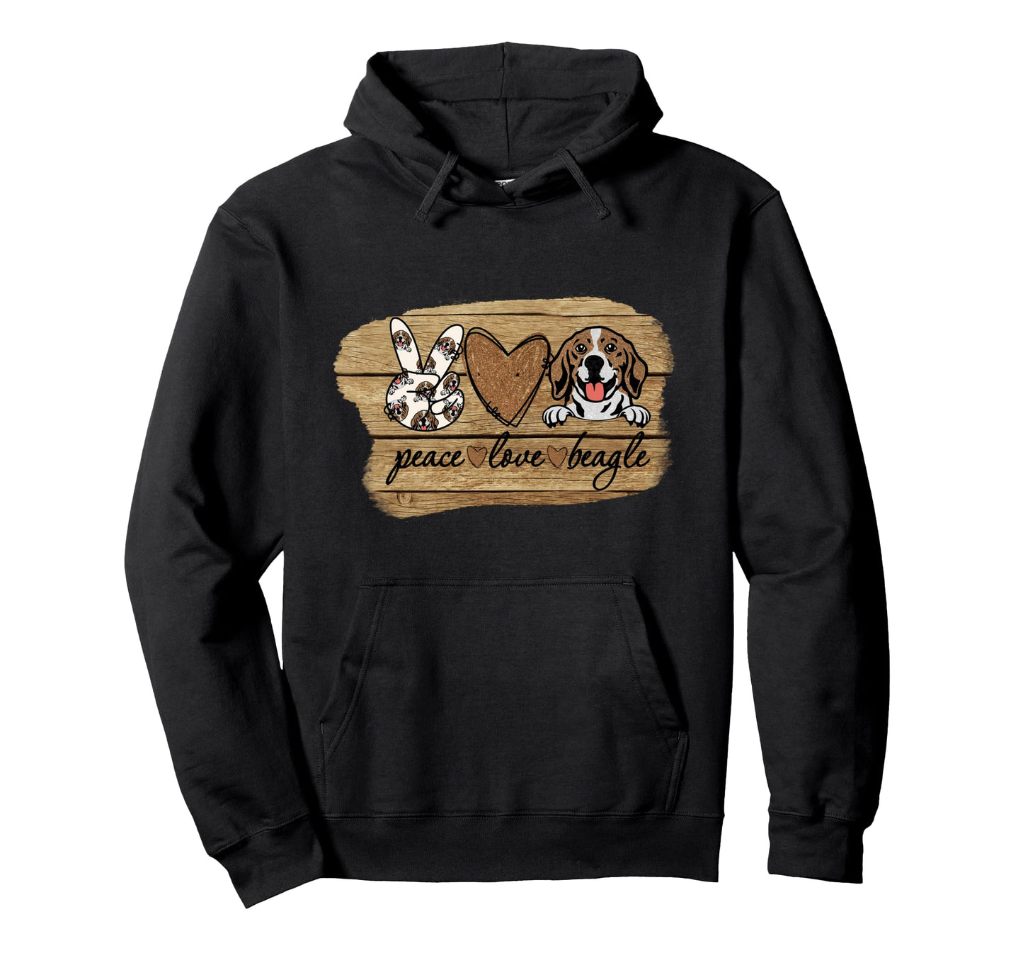 Peace Love Beagle Dog Mom Mama Animal Lover Hoodie - Trendy Graphic Unisex - T-Shirt, Sweatshirt, Hoodie