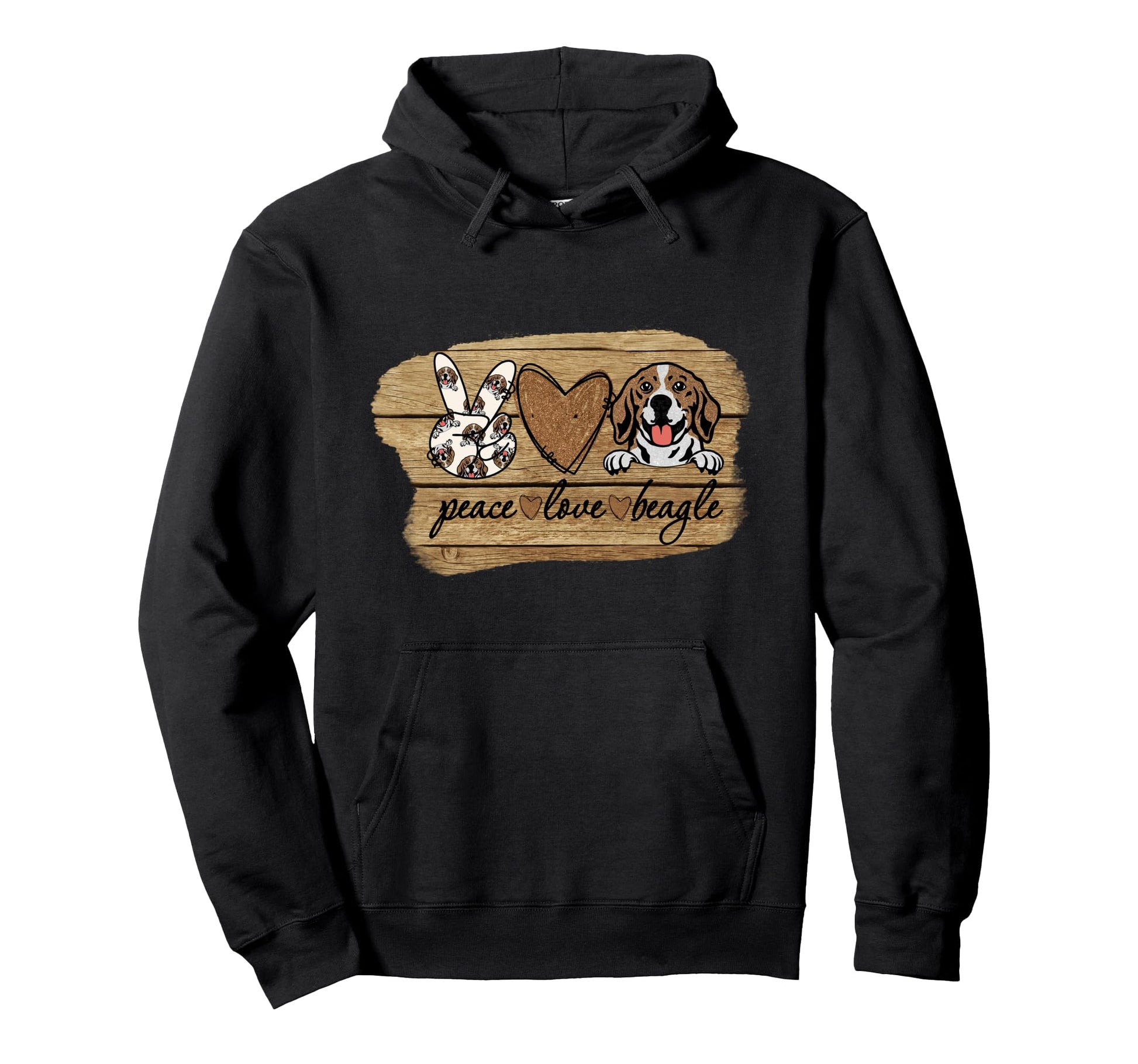 Peace Love Beagle Dog Mom Mama Animal Lover Hoodie - Trendy Graphic Unisex - T-Shirt, Sweatshirt, Hoodie