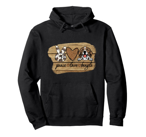 Peace Love Beagle Dog Mom Mama Animal Lover Hoodie - Trendy Graphic Unisex - T-Shirt, Sweatshirt, Hoodie