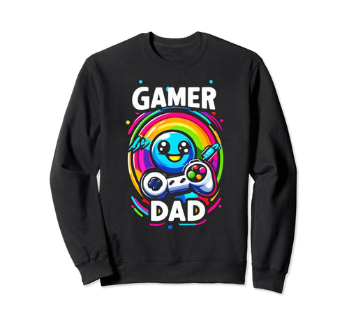 Gamer Dad Game Controller Gaming Video Sweatshirt - Graphic Print Unisex - T-Shirt, Sweatshirt, Hoodie