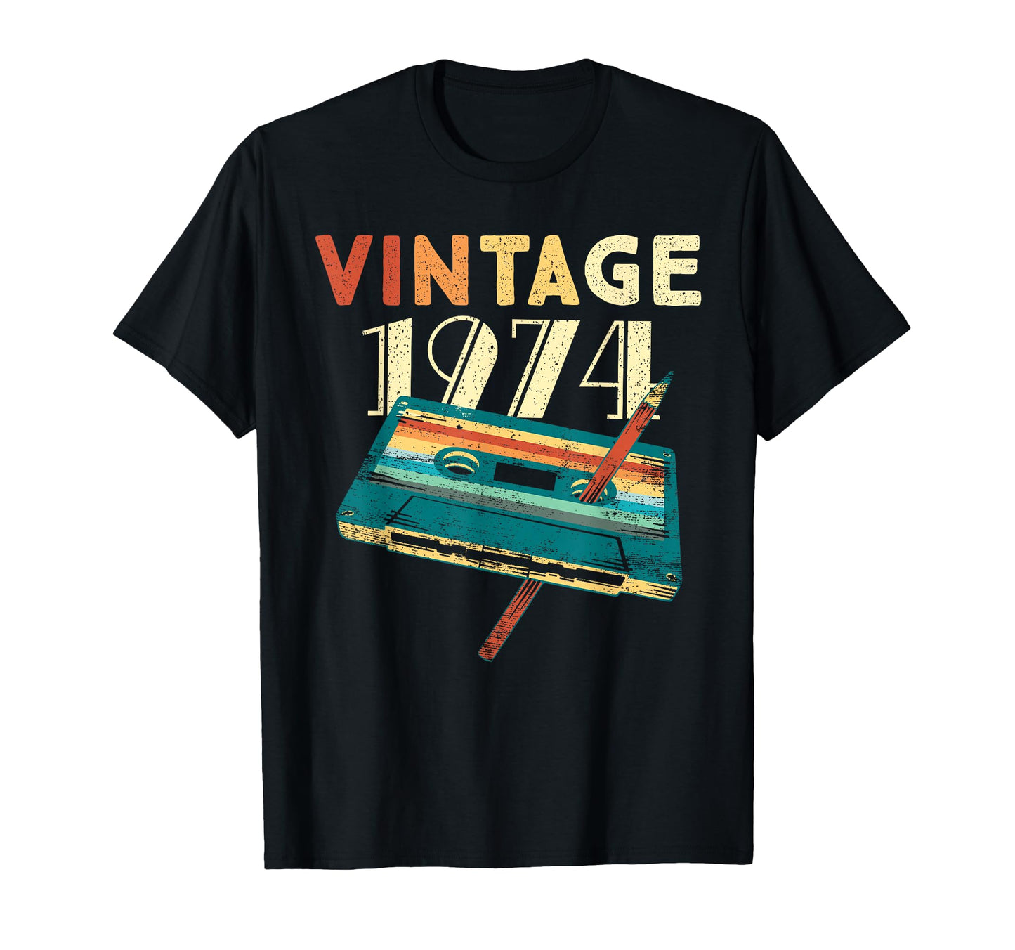 1974 Music Cassette 52Nd Birthday T-Shirt - Fun Novelty Design Unisex - T-Shirt, Sweatshirt, Hoodie