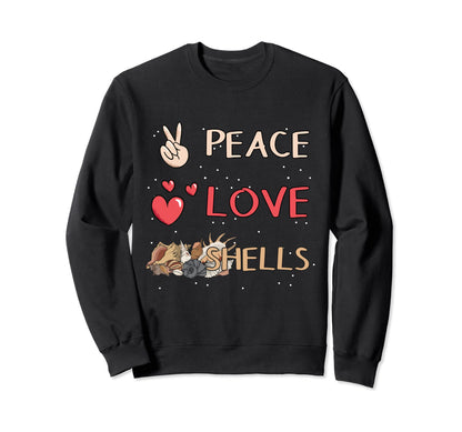 Shell Mussel Clam Seashell Peace Sweatshirt - Minimalist Print for Adults - T-Shirt, Sweatshirt, Hoodie