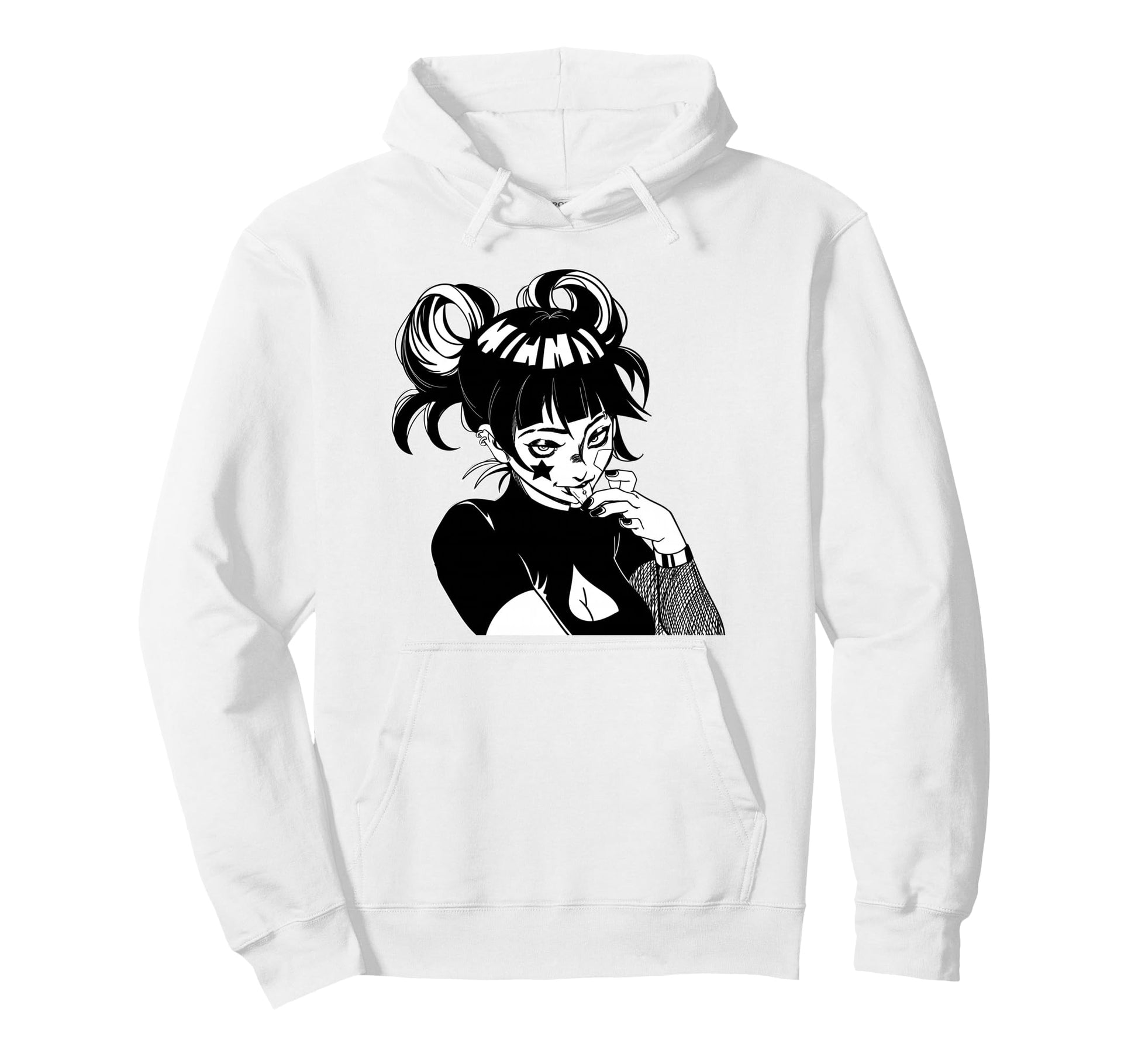 Goth Anime Aesthetic Gothic Indie Hoodie - Graphic Print for Adults - T-Shirt, Sweatshirt, Hoodie