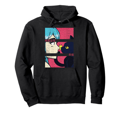 Anime Eyes Japan Culture Art Japanese Hoodie - Minimalist Print Men Women - T-Shirt, Sweatshirt, Hoodie