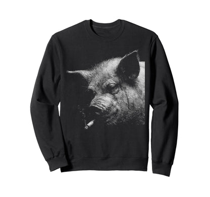 Grunge Cigarette Pig Meme 90S Sweatshirt - Aesthetic Graphic Unisex - T-Shirt, Sweatshirt, Hoodie
