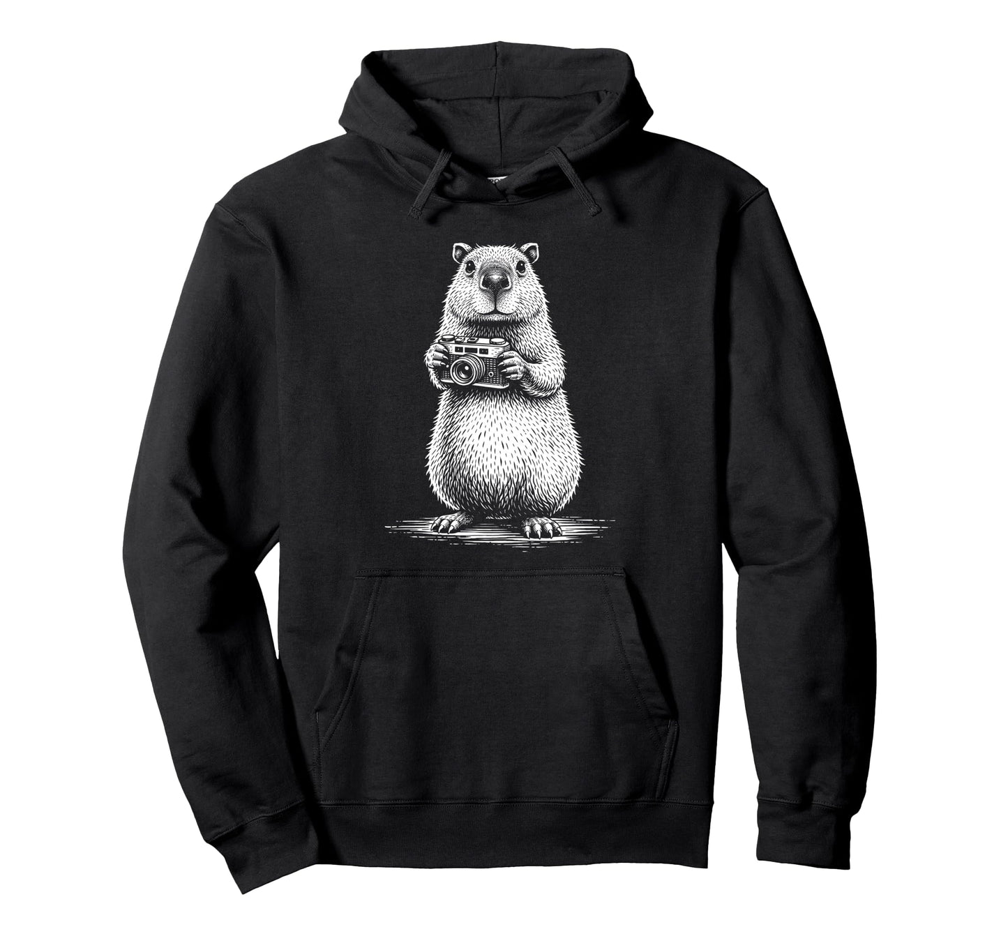 Photographer Capybara Camera Funny Hoodie - Streetwear Style for Adults - T-Shirt, Sweatshirt, Hoodie