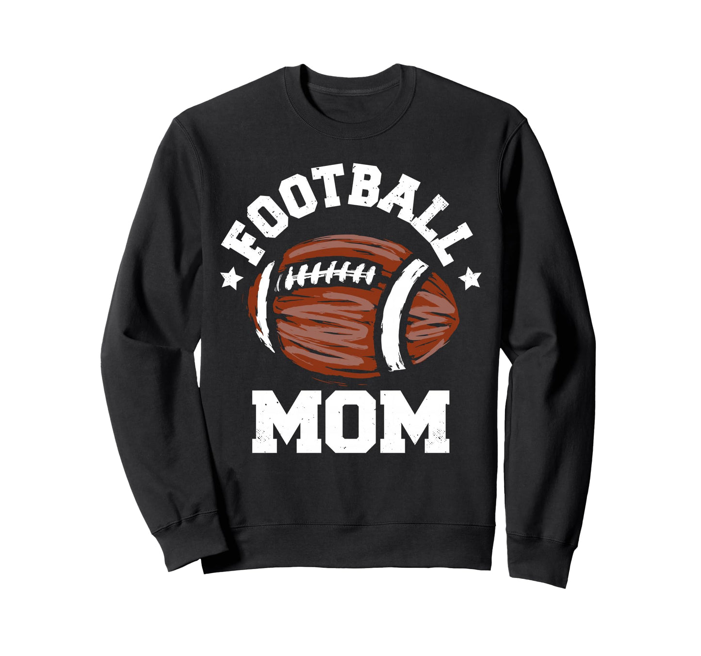 Football Mom Distressed Football Sweatshirt - Trendy Graphic for Adults - T-Shirt, Sweatshirt, Hoodie