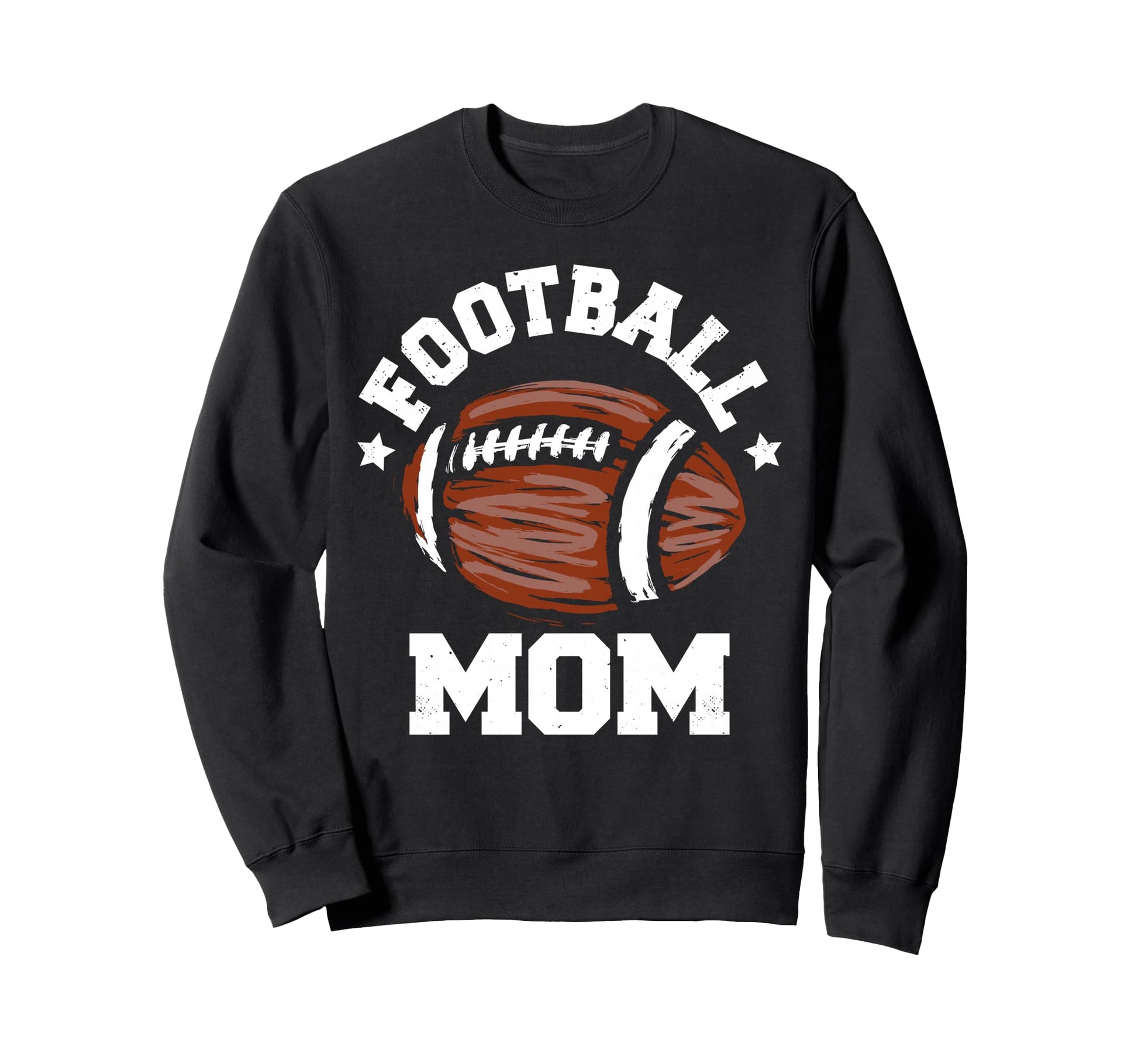 Football Mom Distressed Football Sweatshirt - Trendy Graphic for Adults - T-Shirt, Sweatshirt, Hoodie
