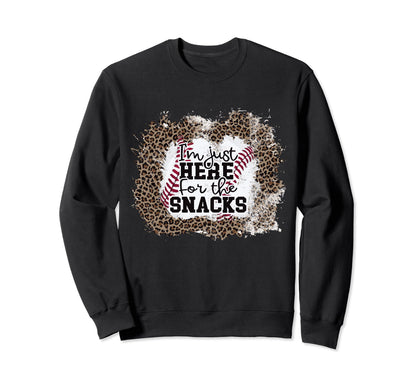 Im Just Here Snacks Baseball Sweatshirt - Casual Everyday Wear Men Women - T-Shirt, Sweatshirt, Hoodie