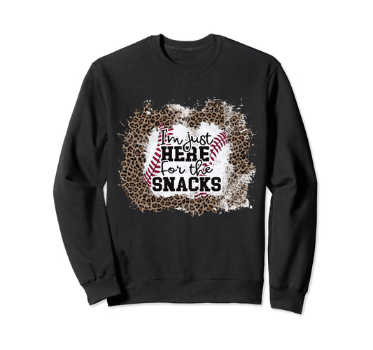 Im Just Here Snacks Baseball Sweatshirt - Casual Everyday Wear Men Women - T-Shirt, Sweatshirt, Hoodie
