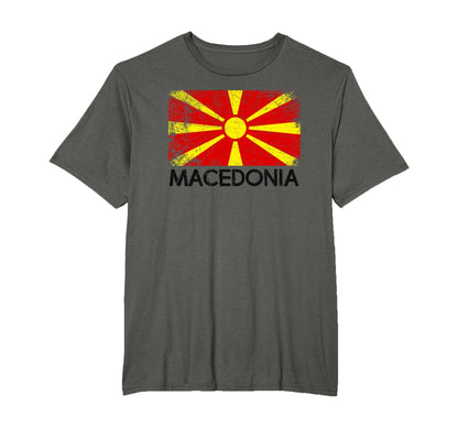 Macedonian Flag Made Macedonia Gift T-Shirt - Streetwear Style for Adults - T-Shirt, Sweatshirt, Hoodie