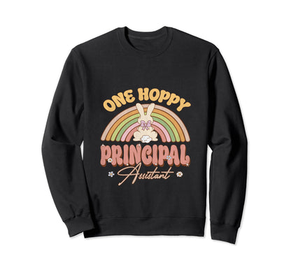 One Hoppy Assistant Principal Bunny Sweatshirt - Graphic Print Unisex - T-Shirt, Sweatshirt, Hoodie