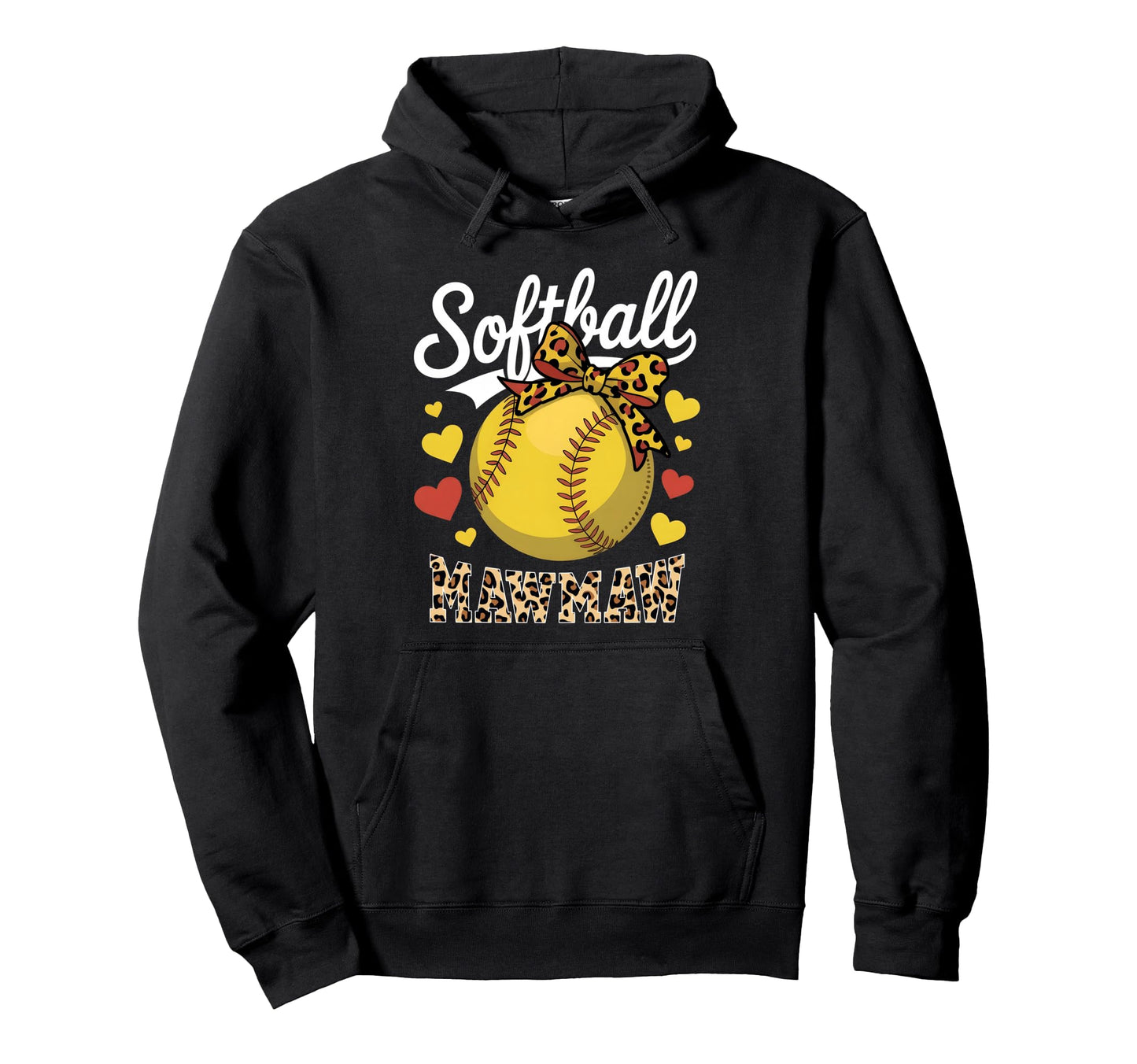 Softball Mawmaw Headband Leopard Mothers Hoodie - Streetwear Style Unisex - T-Shirt, Sweatshirt, Hoodie