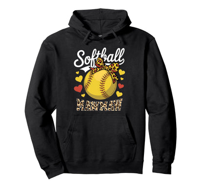 Softball Mawmaw Headband Leopard Mothers Hoodie - Streetwear Style Unisex - T-Shirt, Sweatshirt, Hoodie