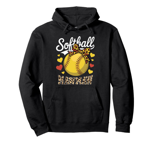 Softball Mawmaw Headband Leopard Mothers Hoodie - Streetwear Style Unisex - T-Shirt, Sweatshirt, Hoodie