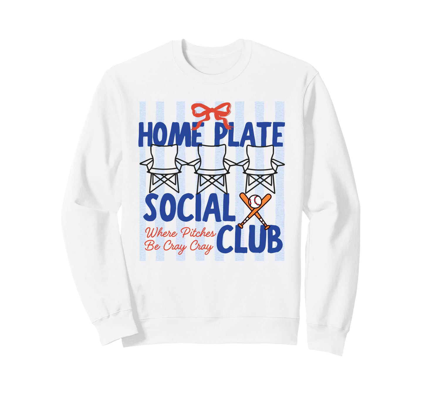 Baseball Home Plate Social Club Sweatshirt - Trendy Graphic for Adults - T-Shirt, Sweatshirt, Hoodie