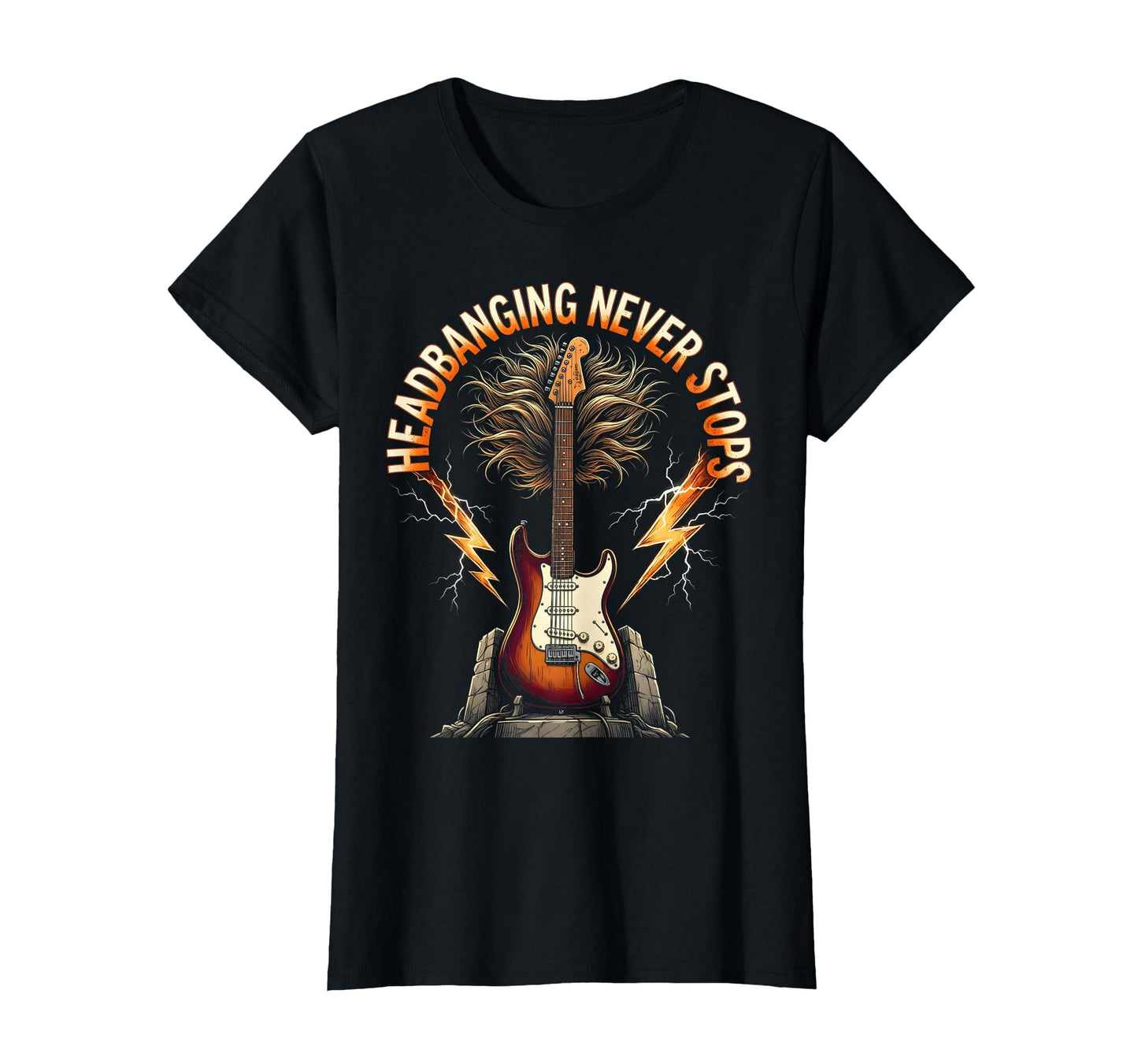 Headbanging Never Stops 90S Rock T-Shirt - Casual Everyday Wear Men Women - T-Shirt, Sweatshirt, Hoodie