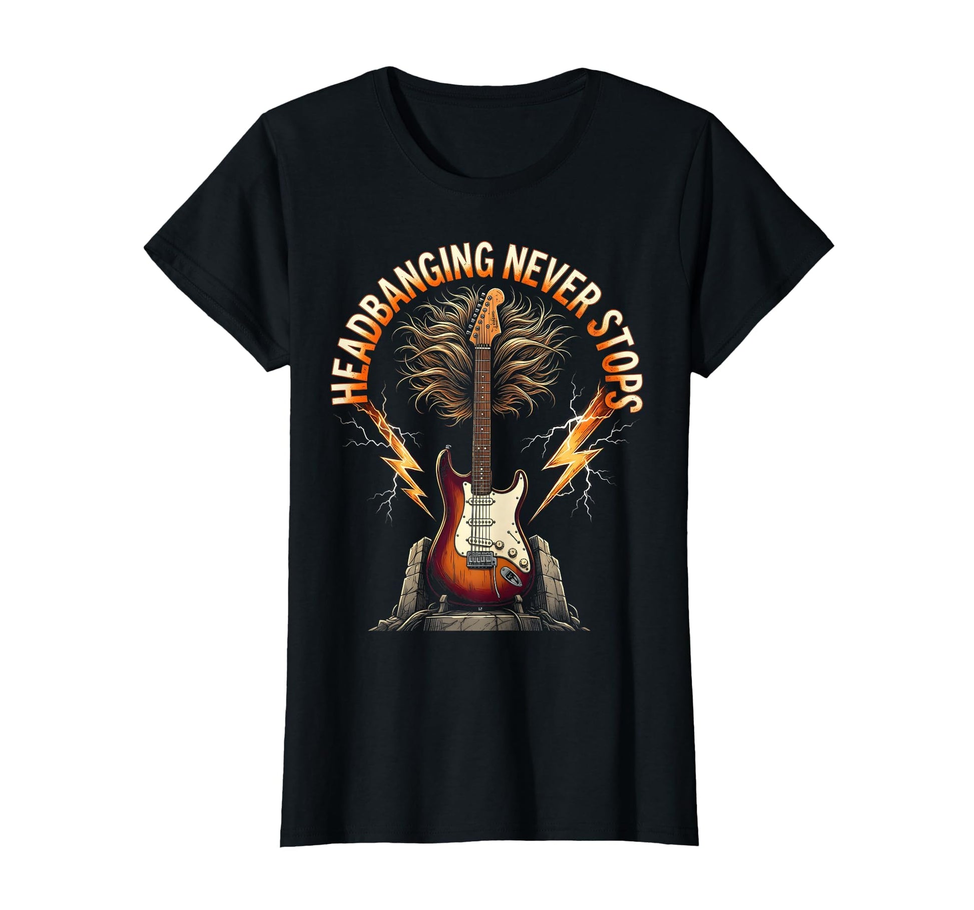 Headbanging Never Stops 90S Rock T-Shirt - Casual Everyday Wear Men Women - T-Shirt, Sweatshirt, Hoodie