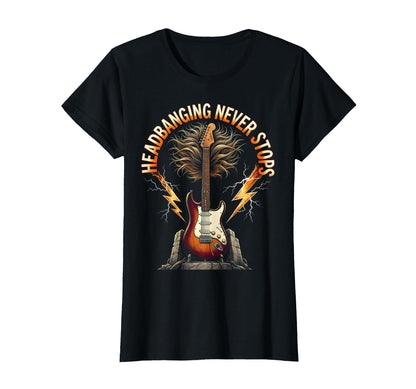 Headbanging Never Stops 90S Rock T-Shirt - Casual Everyday Wear Men Women - T-Shirt, Sweatshirt, Hoodie
