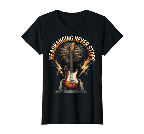 Headbanging Never Stops 90S Rock T-Shirt - Casual Everyday Wear Men Women - T-Shirt, Sweatshirt, Hoodie
