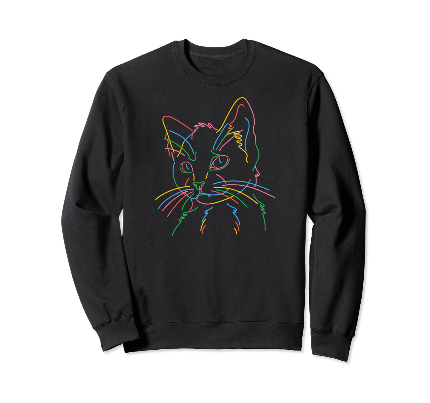 Rainbow Cat Gay Pride Cat Lgbt Cat Sweatshirt - Graphic Print for Adults - T-Shirt, Sweatshirt, Hoodie