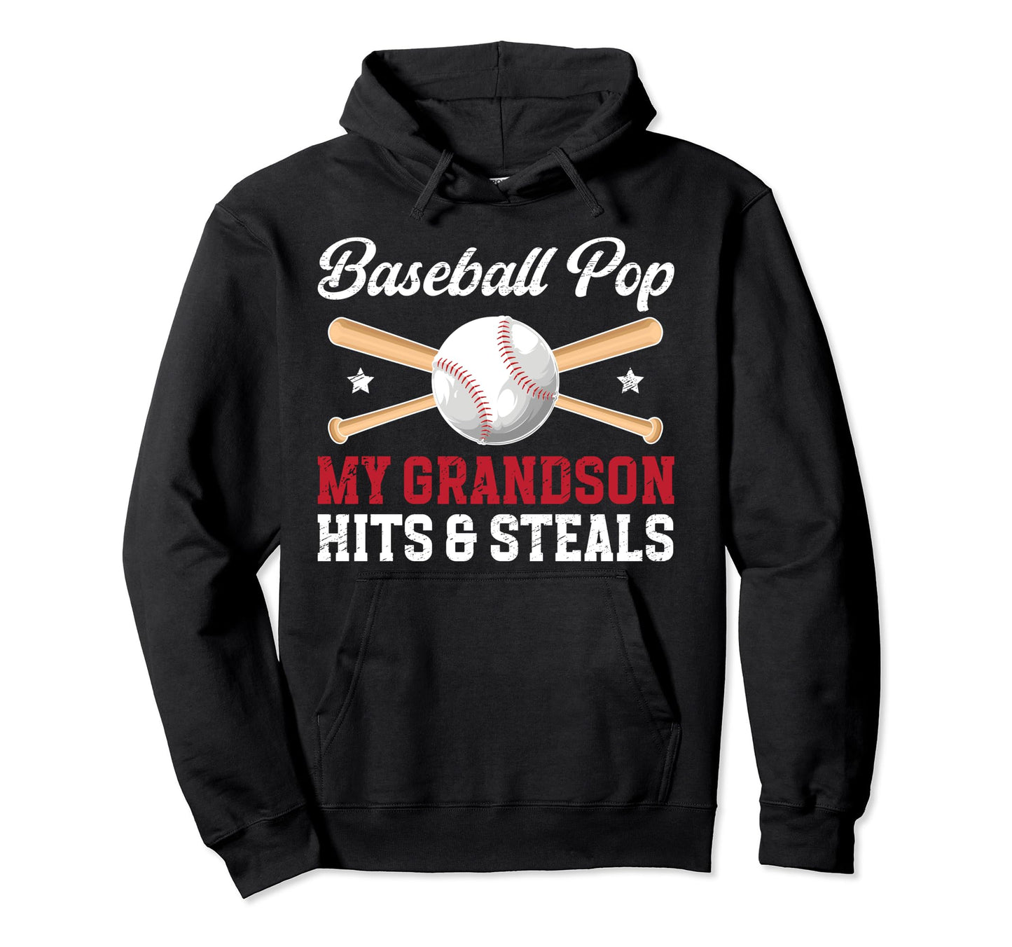 Baseball Pop Funny Grandpa Pop Hoodie - Minimalist Print Men Women - T-Shirt, Sweatshirt, Hoodie