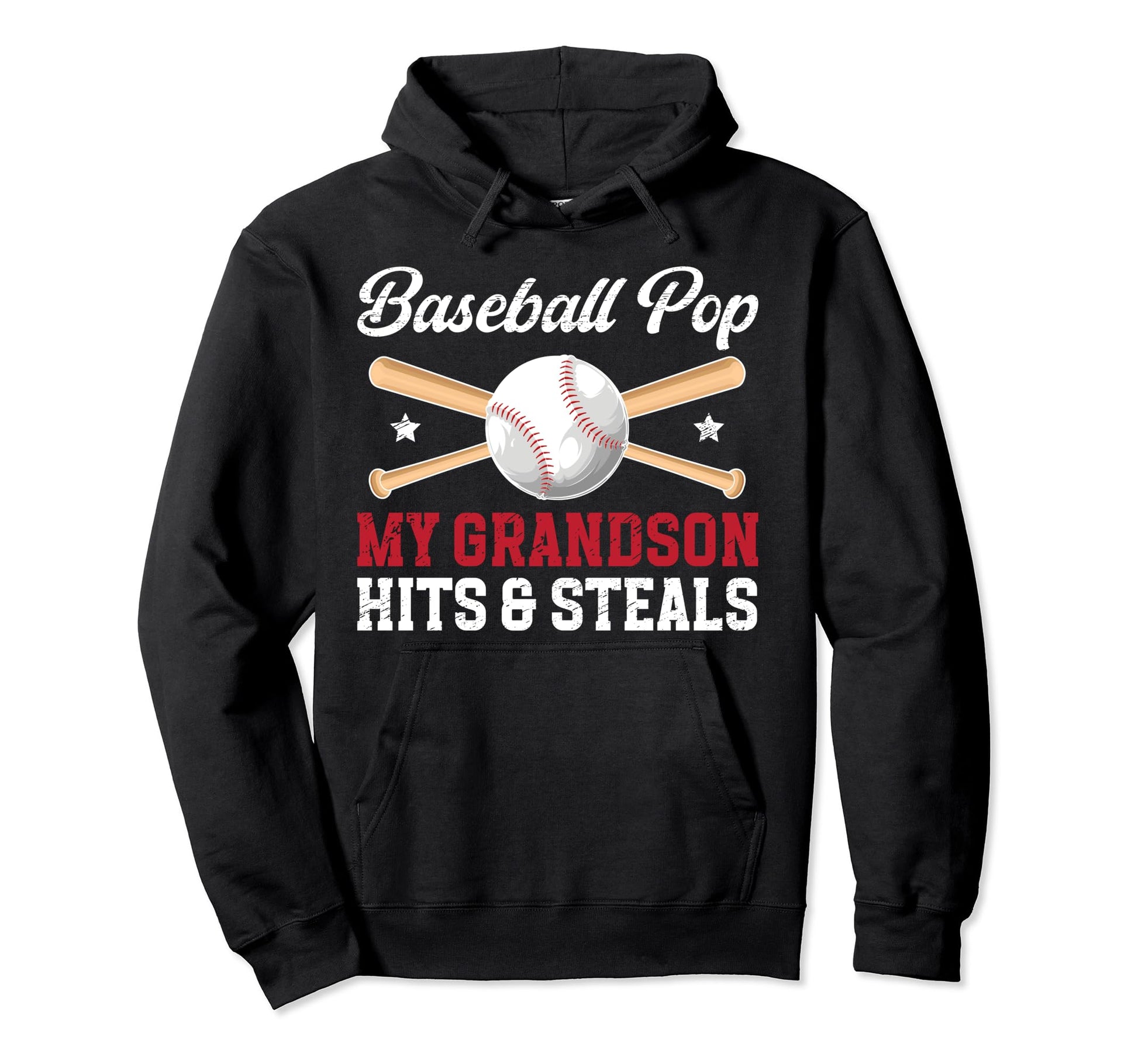 Baseball Pop Funny Grandpa Pop Hoodie - Minimalist Print Men Women - T-Shirt, Sweatshirt, Hoodie
