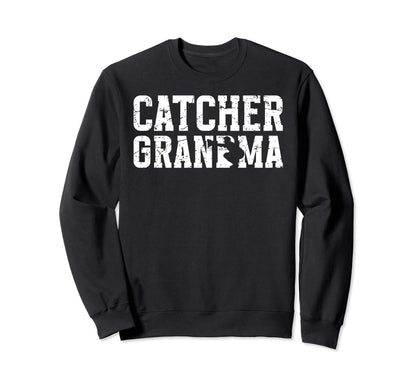 Baseball Catcher Grandma Baseball Sweatshirt - Unique Graphic Unisex - T-Shirt, Sweatshirt, Hoodie