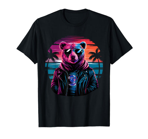 Vaporwave Rizzly Bear Synthwave T-Shirt - Novelty Apparel Men Women - T-Shirt, Sweatshirt, Hoodie