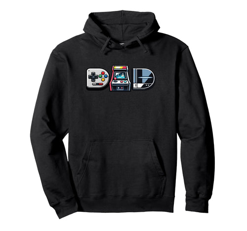 Gamer Dad Arcade Gaming Fathers Day Hoodie - Minimalist Print for Adults - T-Shirt, Sweatshirt, Hoodie