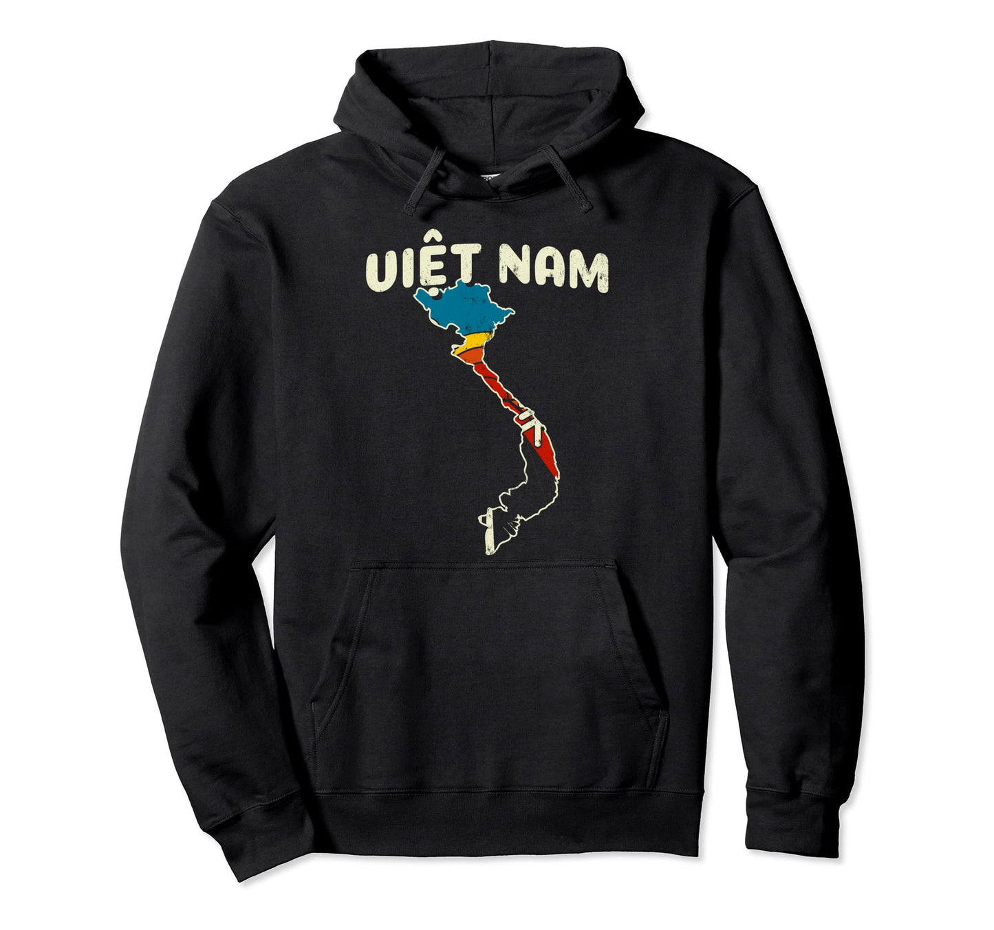 Vietnam Vietnamese Country Rainbow 70S Hoodie - Trendy Graphic for Adults - T-Shirt, Sweatshirt, Hoodie
