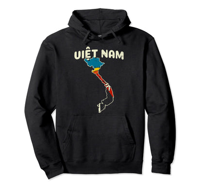 Vietnam Vietnamese Country Rainbow 70S Hoodie - Trendy Graphic for Adults - T-Shirt, Sweatshirt, Hoodie