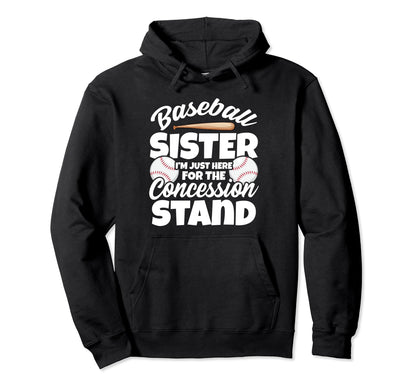 Baseball Sister Concession Stand Sports Bat Hoodie - Graphic Print Unisex - T-Shirt, Sweatshirt, Hoodie