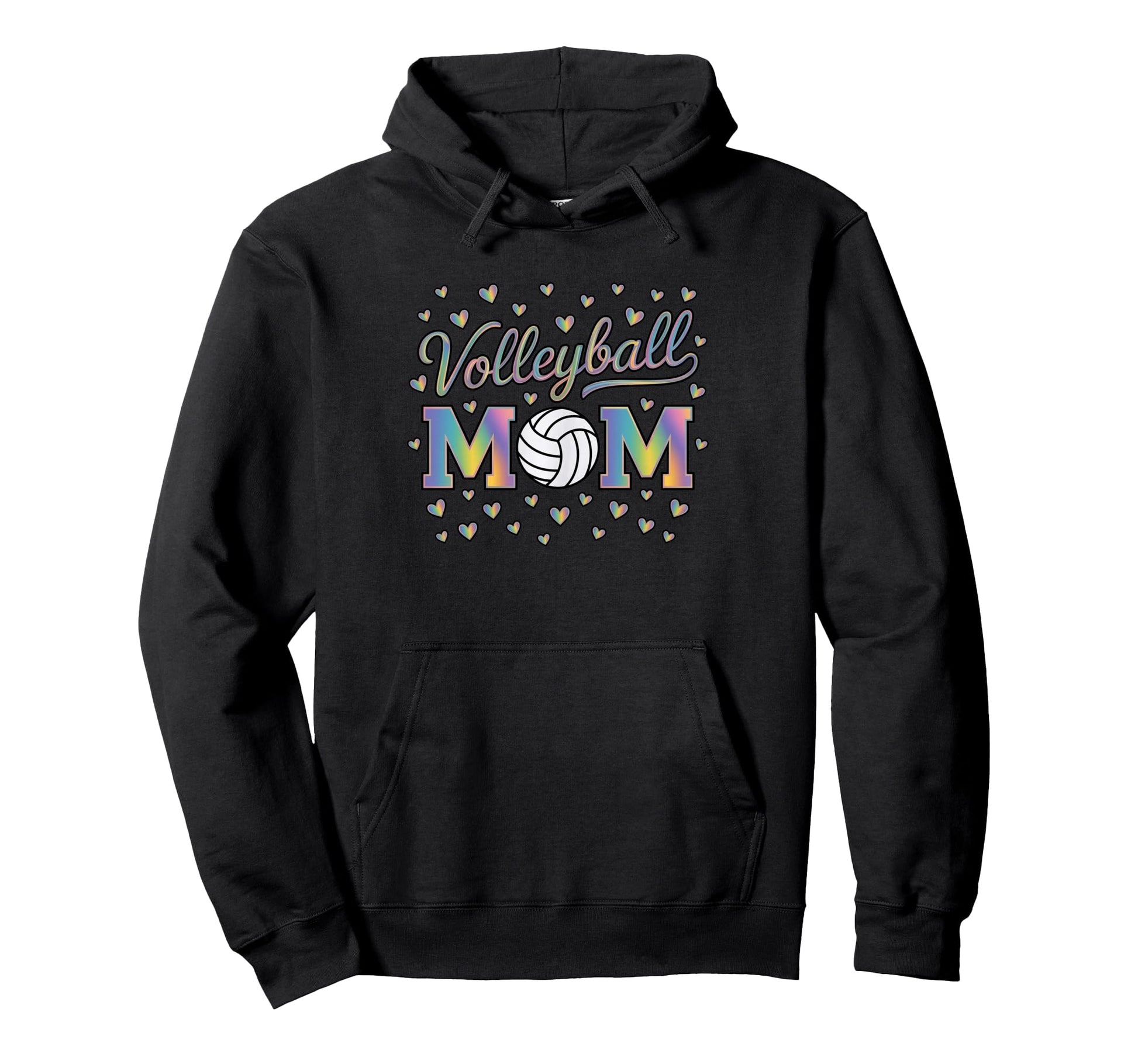 Volleyball Mom Heart Mothers Day Hoodie - Custom Art Print Men Women - T-Shirt, Sweatshirt, Hoodie
