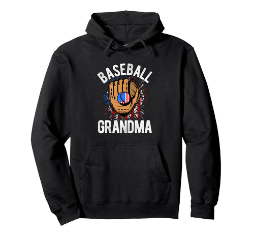 Baseball Grandma Usa Hoodie - Custom Art Print Men Women - T-Shirt, Sweatshirt, Hoodie