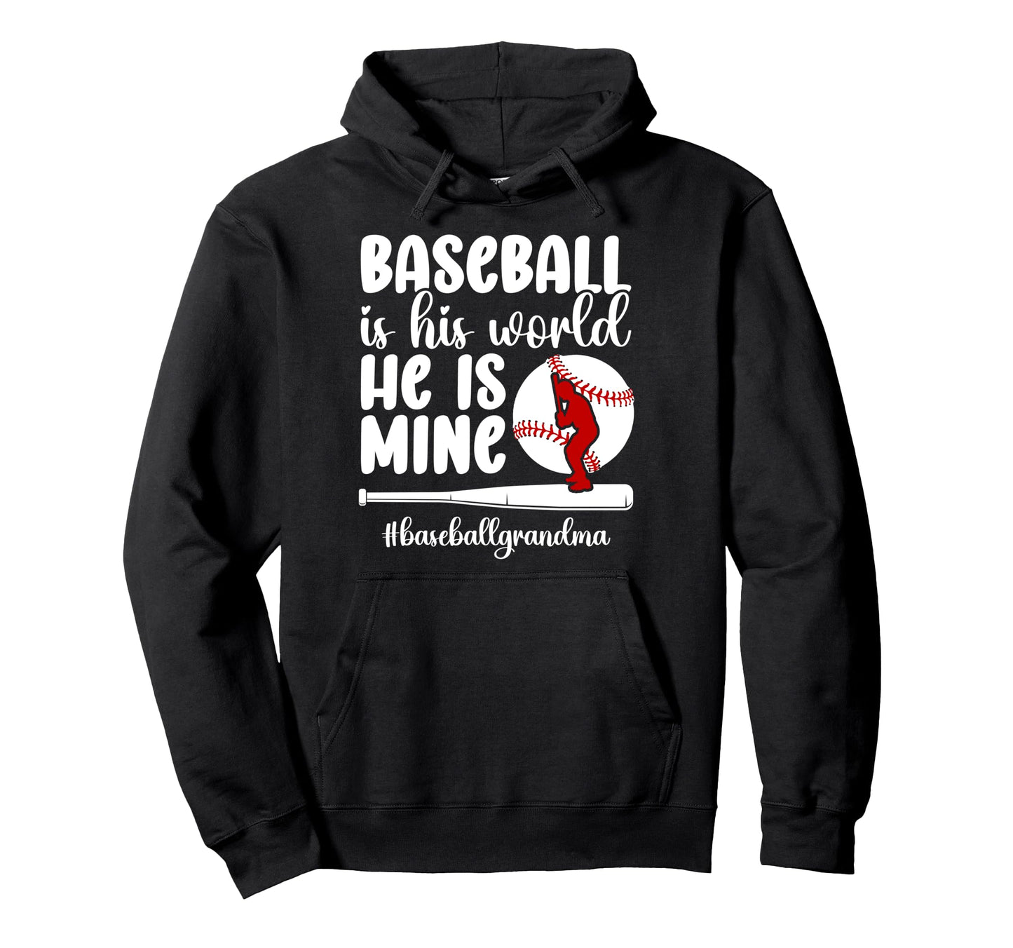 Baseball Grandma Proud Baseball Hoodie - Casual Everyday Wear Men Women - T-Shirt, Sweatshirt, Hoodie