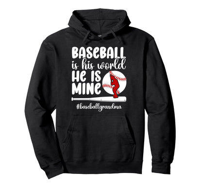 Baseball Grandma Proud Baseball Hoodie - Casual Everyday Wear Men Women - T-Shirt, Sweatshirt, Hoodie