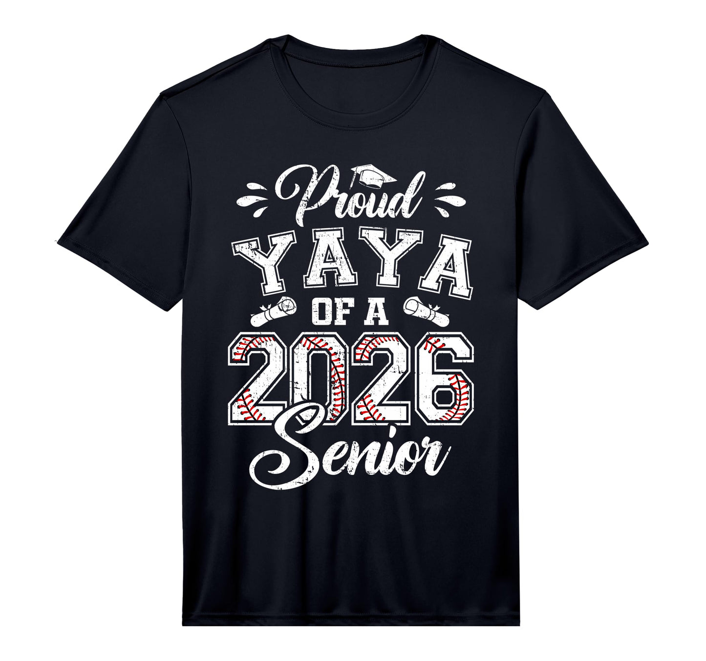 Mens Proud Yaya 2026 Senior Baseball T-Shirt - Streetwear Style for Adults - T-Shirt, Sweatshirt, Hoodie