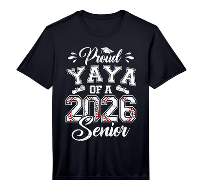Mens Proud Yaya 2026 Senior Baseball T-Shirt - Streetwear Style for Adults - T-Shirt, Sweatshirt, Hoodie