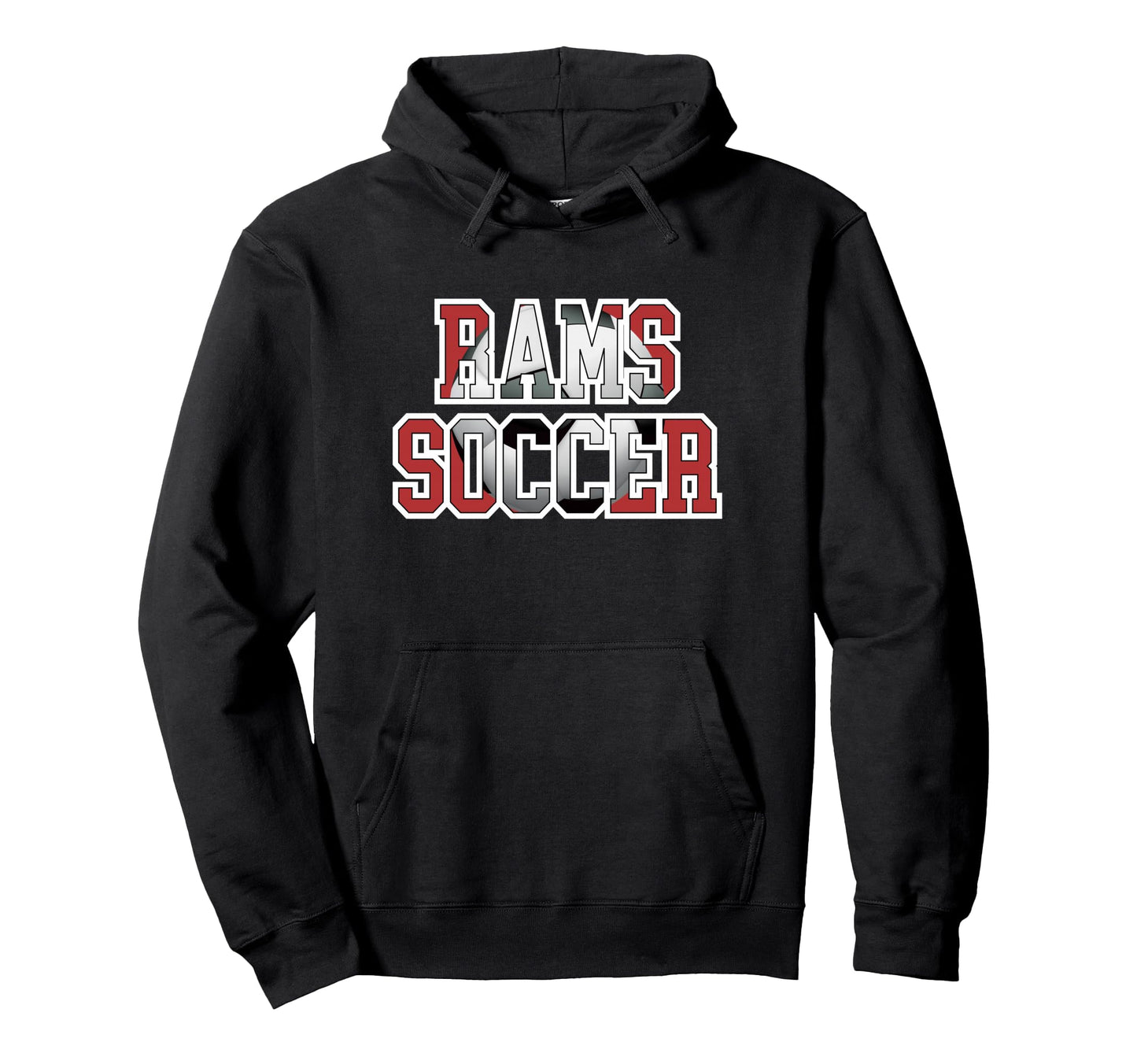 Rams Soccer Mom Game Day Mascot Red Hoodie - Minimalist Print Men Women - T-Shirt, Sweatshirt, Hoodie