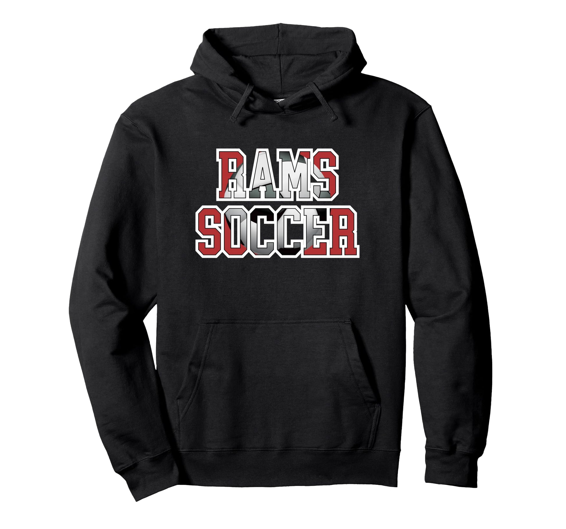 Rams Soccer Mom Game Day Mascot Red Hoodie - Minimalist Print Men Women - T-Shirt, Sweatshirt, Hoodie