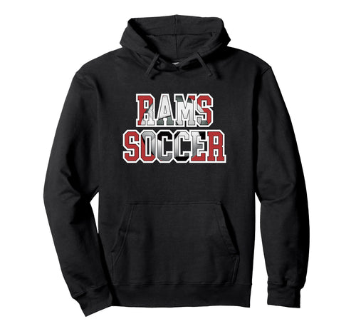 Rams Soccer Mom Game Day Mascot Red Hoodie - Minimalist Print Men Women - T-Shirt, Sweatshirt, Hoodie